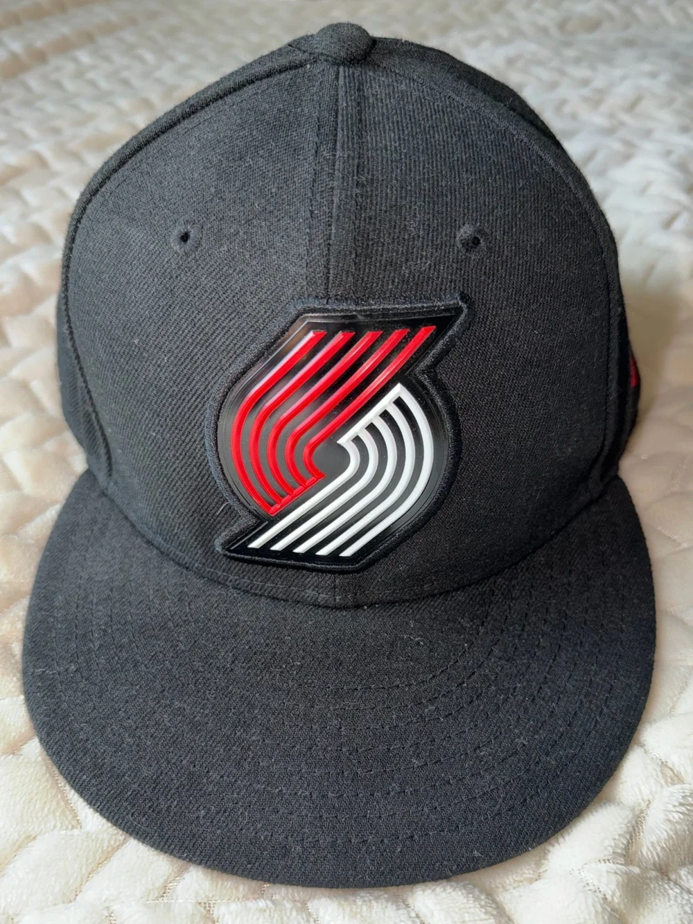 New Era 59fifty Portland Blazers Basketball Hat Black Red White One Size